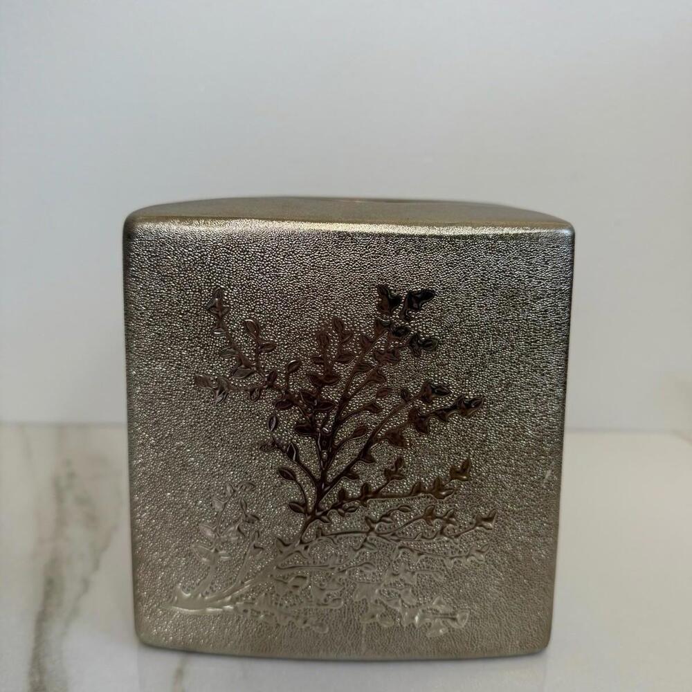 Saturday Knight Ltd Tissue Box Metallic Leaf Tree Branch Design Ceramic‎